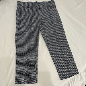 LOFT Monochrome Chevron Cropped Pants